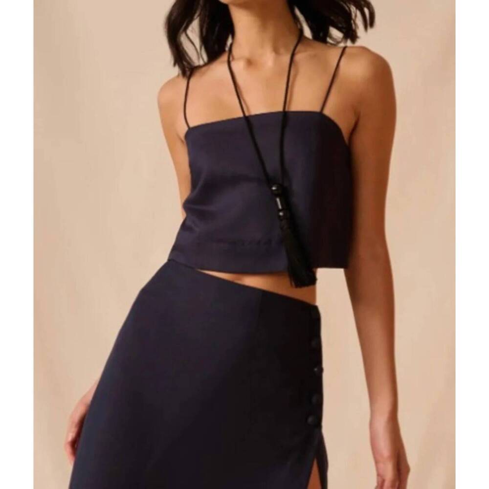 NEW ONIA cropped cami top in navy